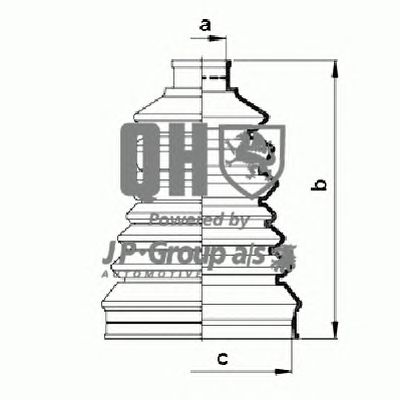 JP GROUP 4143601519 -  Комплект пыльника, приводной вал